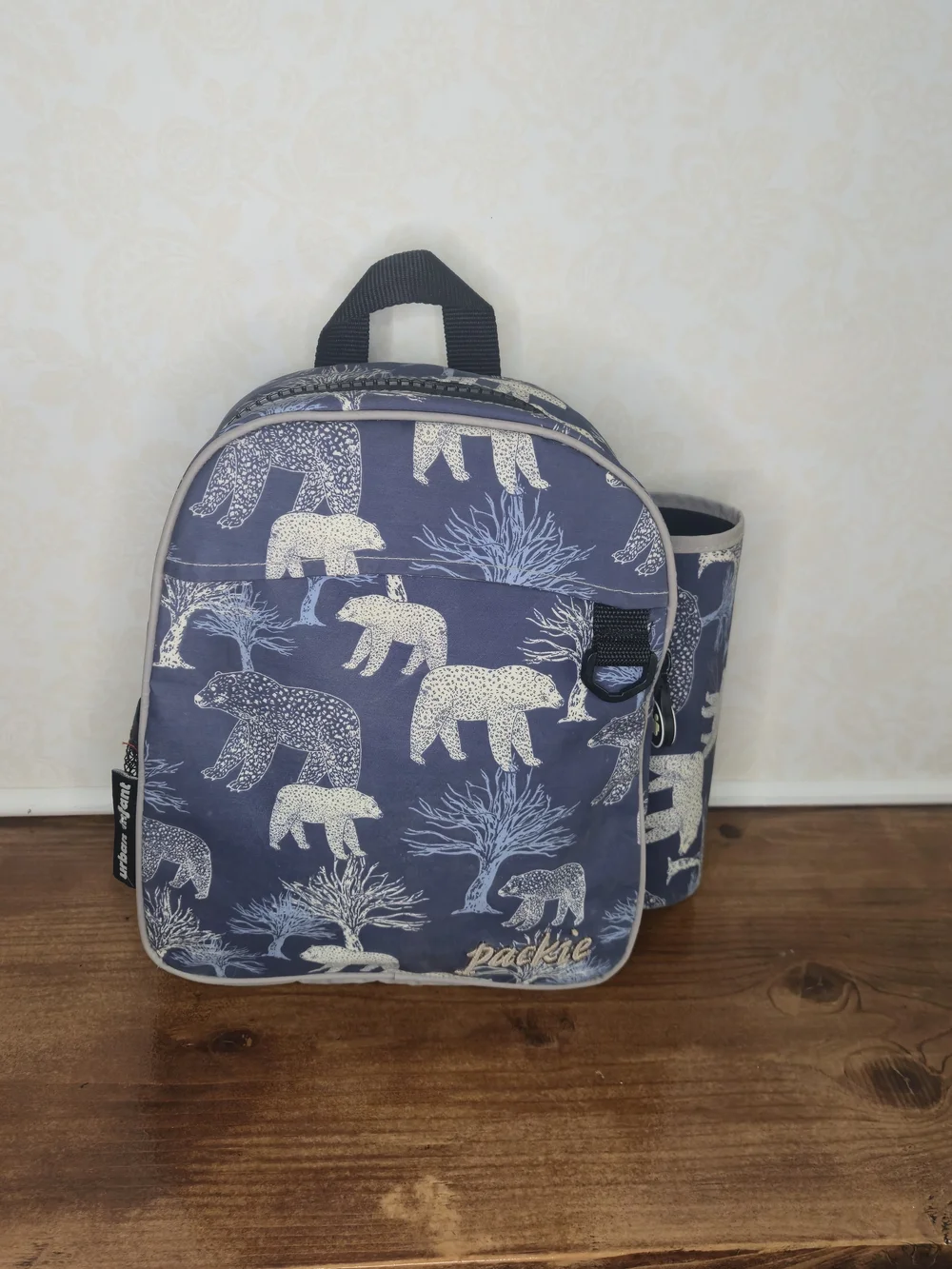 Urban Infant Mini Kids' Navy Polar Bear Backpack